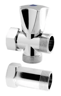 Priključni ventil za pralni stroj s 3/4 ”podaljškom, krom