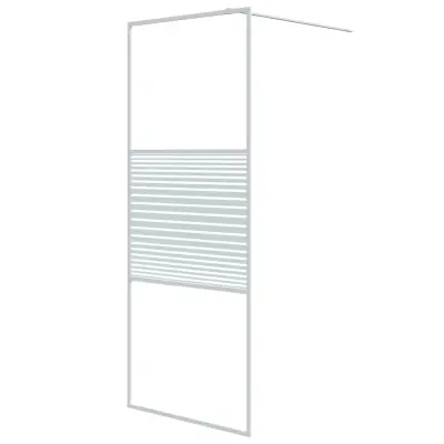 vidaXL Pregrada za tuš bela 80x195 cm prozorno ESG steklo