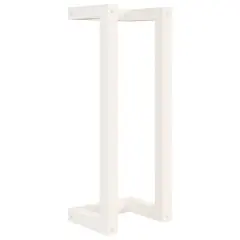 vidaXL Stojalo za brisače belo 23x18x60 cm trdna borovina