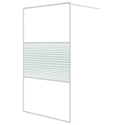 vidaXL Pregrada za tuš srebrna 115x195 cm prozorno ESG steklo
