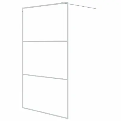 vidaXL Pregrada za tuš srebrna 115x195 cm prozorno ESG steklo