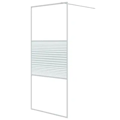 vidaXL Pregrada za tuš bela 90x195 cm prozorno ESG steklo
