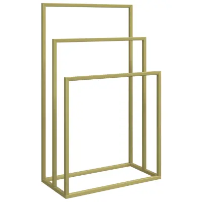 vidaXL Prostostoječe stojalo za brisače zlato 48x24x79 cm železo