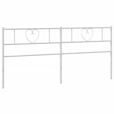 vidaXL Kovinsko vzglavje belo 200 cm