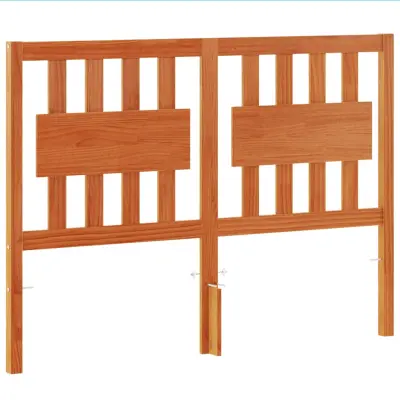 vidaXL Vzglavje voščeno rjava 135 cm trdna borovina