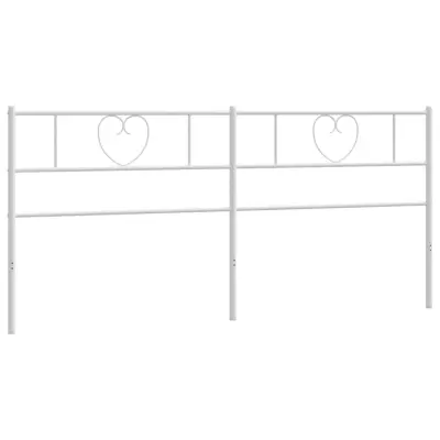 vidaXL Kovinsko vzglavje belo 180 cm