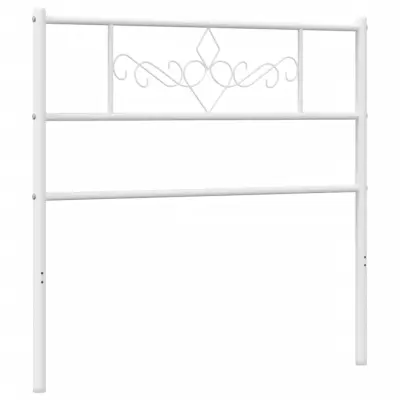 vidaXL Kovinsko vzglavje belo 75 cm