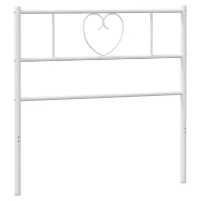 vidaXL Kovinsko vzglavje belo 90 cm