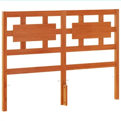 vidaXL Vzglavje voščeno rjava 135 cm trdna borovina