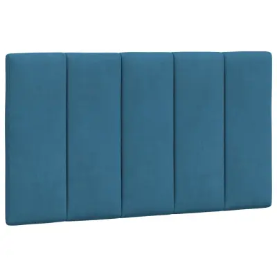 vidaXL Vzglavna stranica modra 90 cm žamet