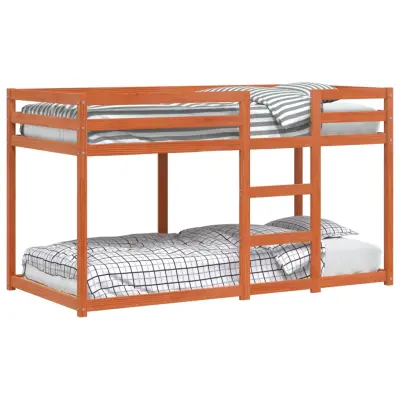 vidaXL Pograd voščeno rjav 90x190 cm trdna borovina