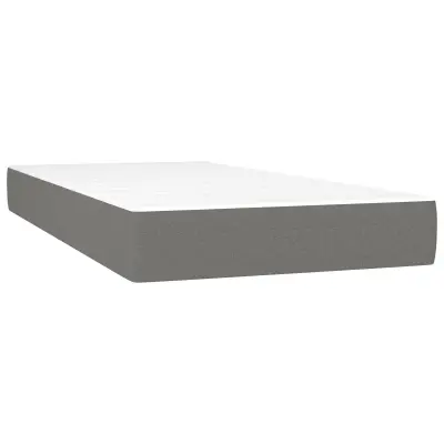 vidaXL Vzmetnica z žepkasto vzmetjo temno siva 120x190x20 cm blago