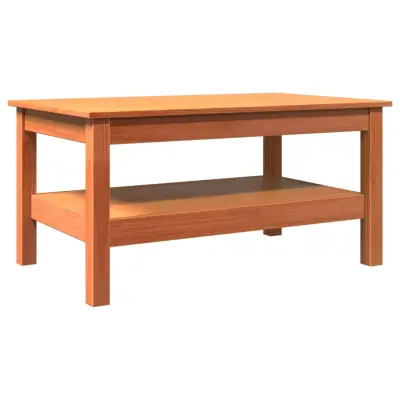 vidaXL Klubska mizica voščeno rjava 80x50x40 cm trdna borovina