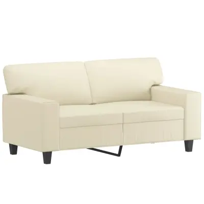 vidaXL Dvosed krem 120 cm umetno usnje