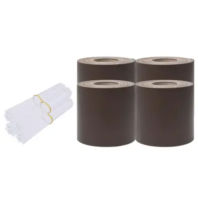 vidaXL Vrtna platna 4 kosi PVC 35x0,19 m rjava