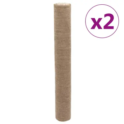 vidaXL Rola iz jute 2 kosa 1x50 m 100 % juta 200 g/m²