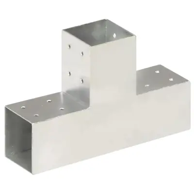 vidaXL Spojnik za steber T oblike pocinkana kovina 81x81 mm