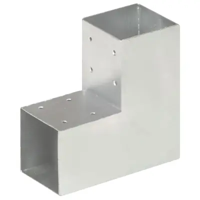 vidaXL Spojnik za steber L oblike pocinkana kovina 91x91 mm