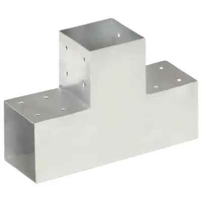 vidaXL Spojnik za steber T oblike pocinkana kovina 101x101 mm