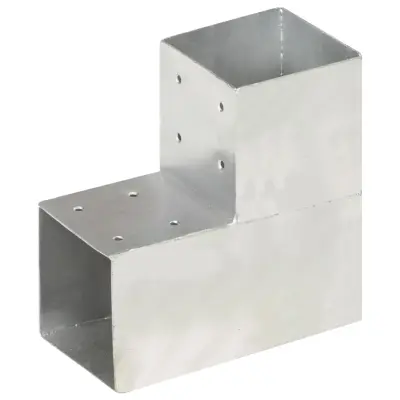 vidaXL Spojnik za steber L oblike pocinkana kovina 101x101 mm