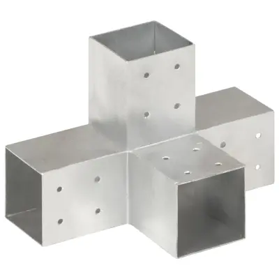 vidaXL Spojnik za steber X oblike pocinkana kovina 81x81 mm