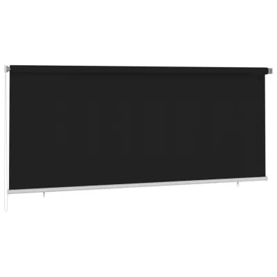 vidaXL Zunanje rolo senčilo 350x140 cm črno