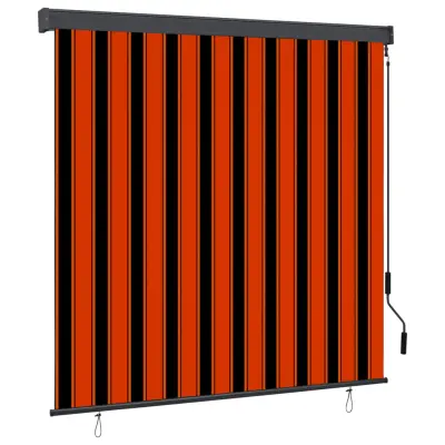 vidaXL Zunanje rolo senčilo 160x250 cm oranžno in rjavo