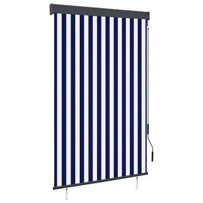 vidaXL Zunanje rolo senčilo 120x250 cm modro in belo