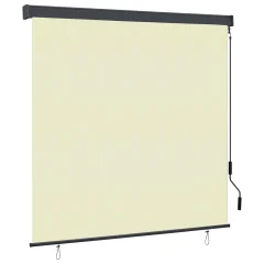 vidaXL Zunanje rolo senčilo 160x250 cm krem