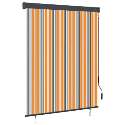 vidaXL Zunanje rolo senčilo 140x250 cm rumeno in modro