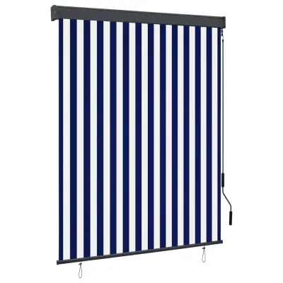 vidaXL Zunanje rolo senčilo 140x250 cm modro in belo
