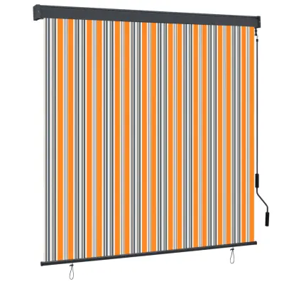 vidaXL Zunanje rolo senčilo 160x250 cm rumeno in modro