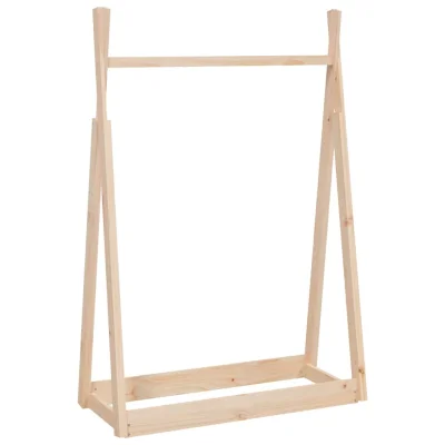 vidaXL Stojalo za oblačila 100x45x150 cm trdna borovina