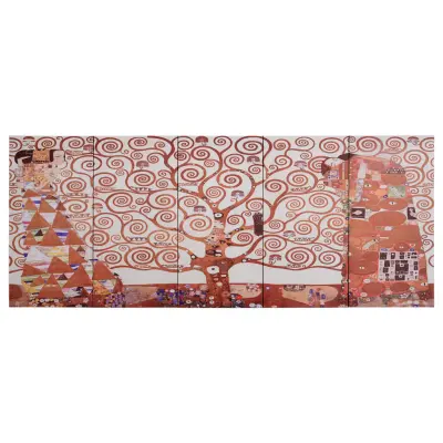 vidaXL Slika na platnu drevo rumena 150x60 cm