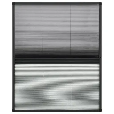 vidaXL Plise komarnik za okna aluminij 60x80 cm s senčilom