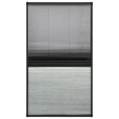 vidaXL Plise komarnik za okna aluminij 80x160 cm s senčilom
