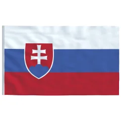 vidaXL Slovaška zastava 90x150 cm