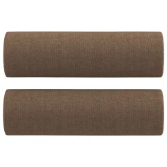 vidaXL Okrasna blazina 2 kosa rjava Ø15x50 cm blago