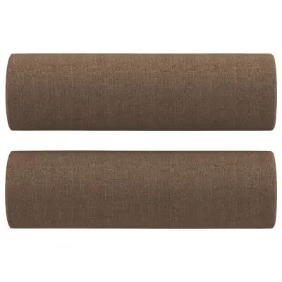 vidaXL Okrasna blazina 2 kosa rjava Ø15x50 cm blago