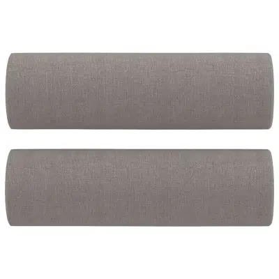 vidaXL Okrasna blazina 2 kosa taupe Ø15x50 cm blago