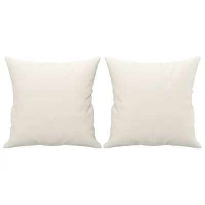 vidaXL Okrasna blazina 2 kosa krem 40x40 cm umetno usnje