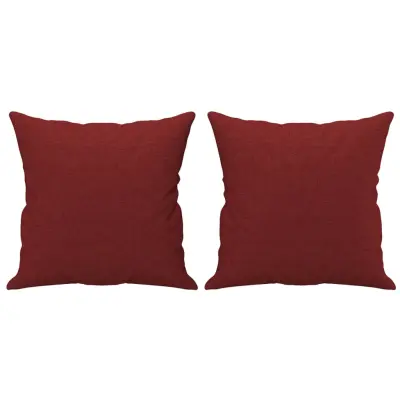 vidaXL Okrasna blazina 2 kosa vinsko rdeča 40x40 cm blago