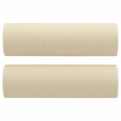 vidaXL Okrasna blazina 2 kosa krem Ø15x50 cm blago