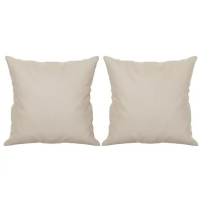 vidaXL Okrasna blazina 2 kosa krem 40x40 cm blago