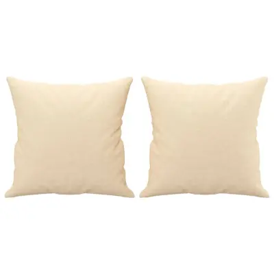 vidaXL Okrasna blazina 2 kosa krem 40x40 cm blago