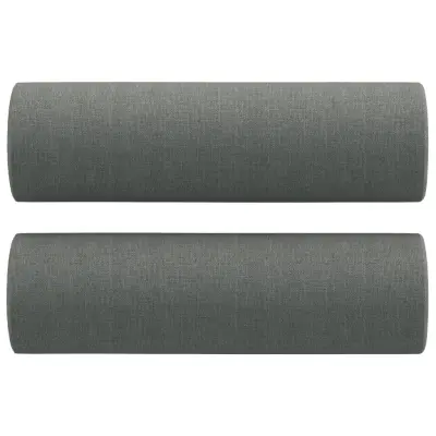 vidaXL Okrasna blazina 2 kosa temno siva Ø15x50 cm blago
