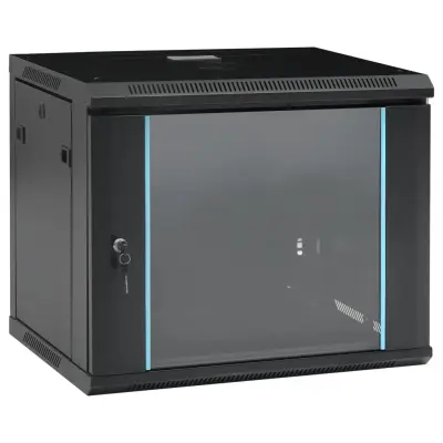 vidaXL Stenska omrežna omarica 9U 19" IP20 600x450x510 mm