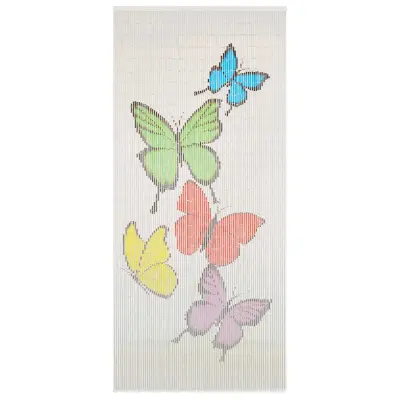 vidaXL Zavesa za vrata iz bambusa 90x200 cm