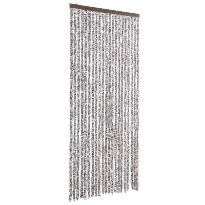 vidaXL Zavesa proti mrčesu rjava in bež 90x200 cm šenilja
