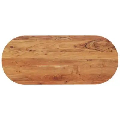 vidaXL Mizna plošča 120x50x3,8 cm ovalna trdna bukovina